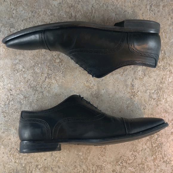 To Boot New York Adam Derrick Black Italian Leather Oxfords Mens 11.5 Italy Made main image 11